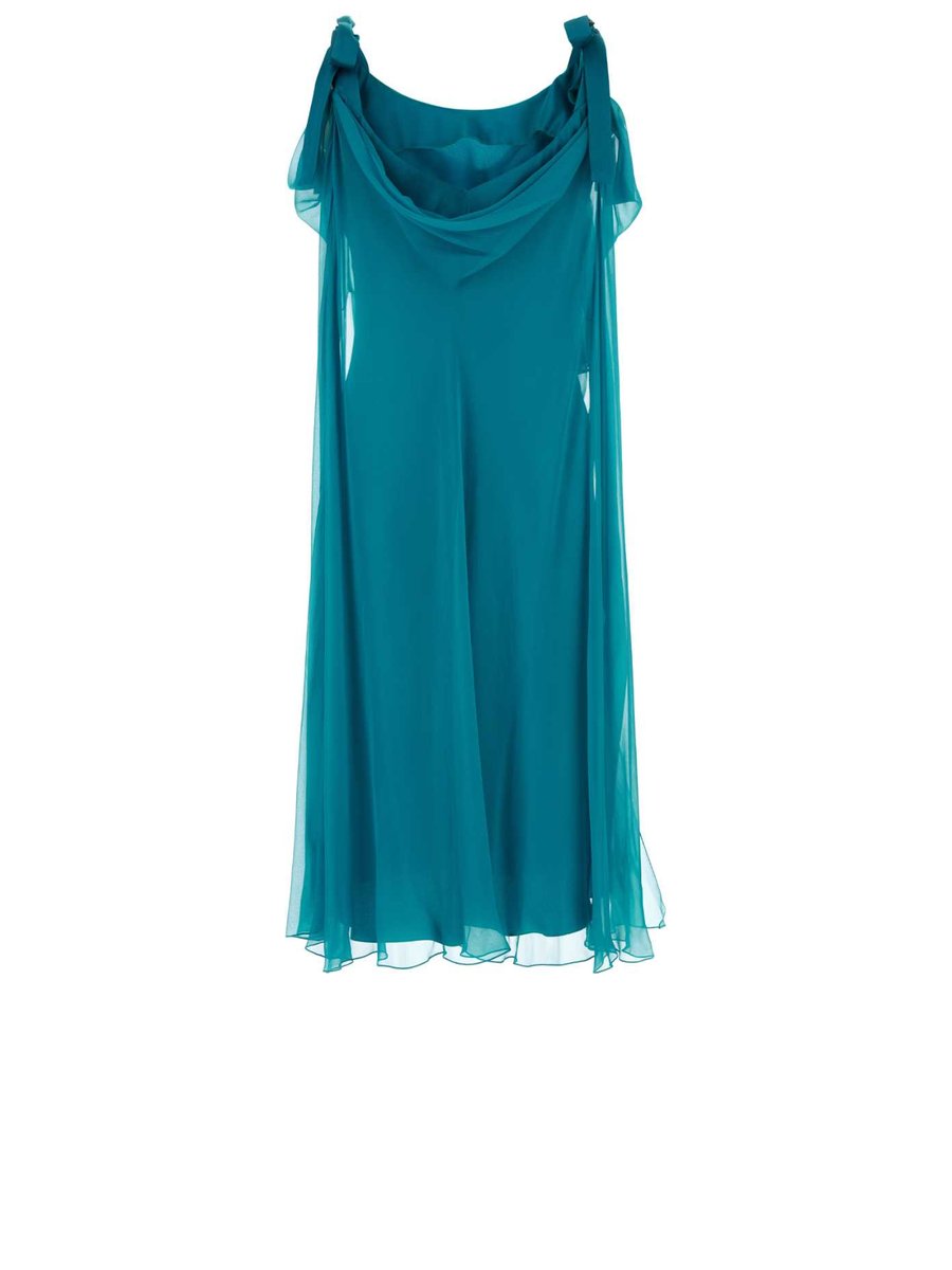 Alberta Ferretti Dress in Blue Silk