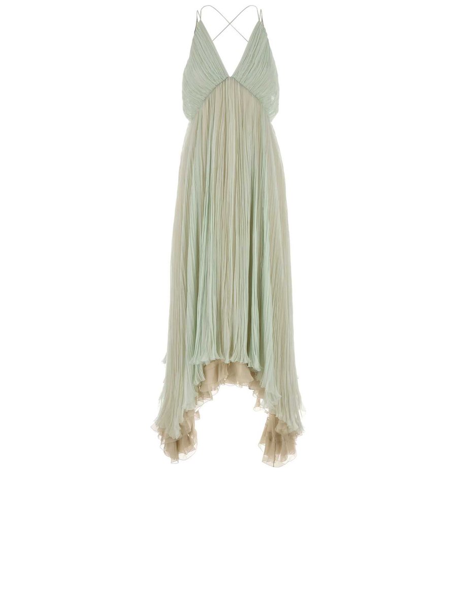 Alberta Ferretti Dress in Green Silk