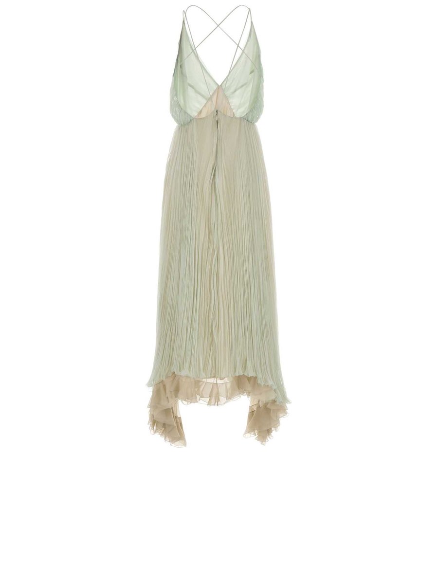 Alberta Ferretti Dress in Green Silk