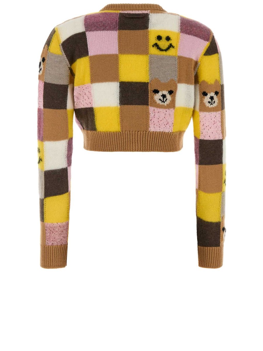 Moschino Cardigan in Printed Wool-Blend
