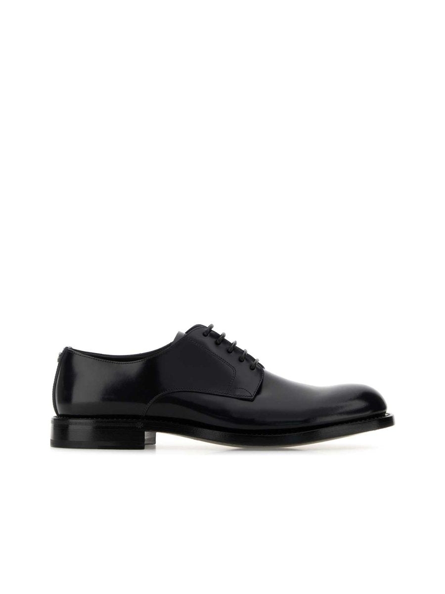 Dolce & Gabbana Derby Shoes in Black Calfskin