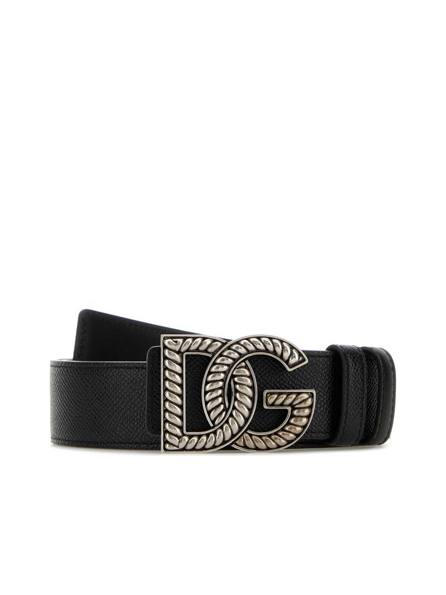 Dolce & Gabbana Belt in Black Calfskin