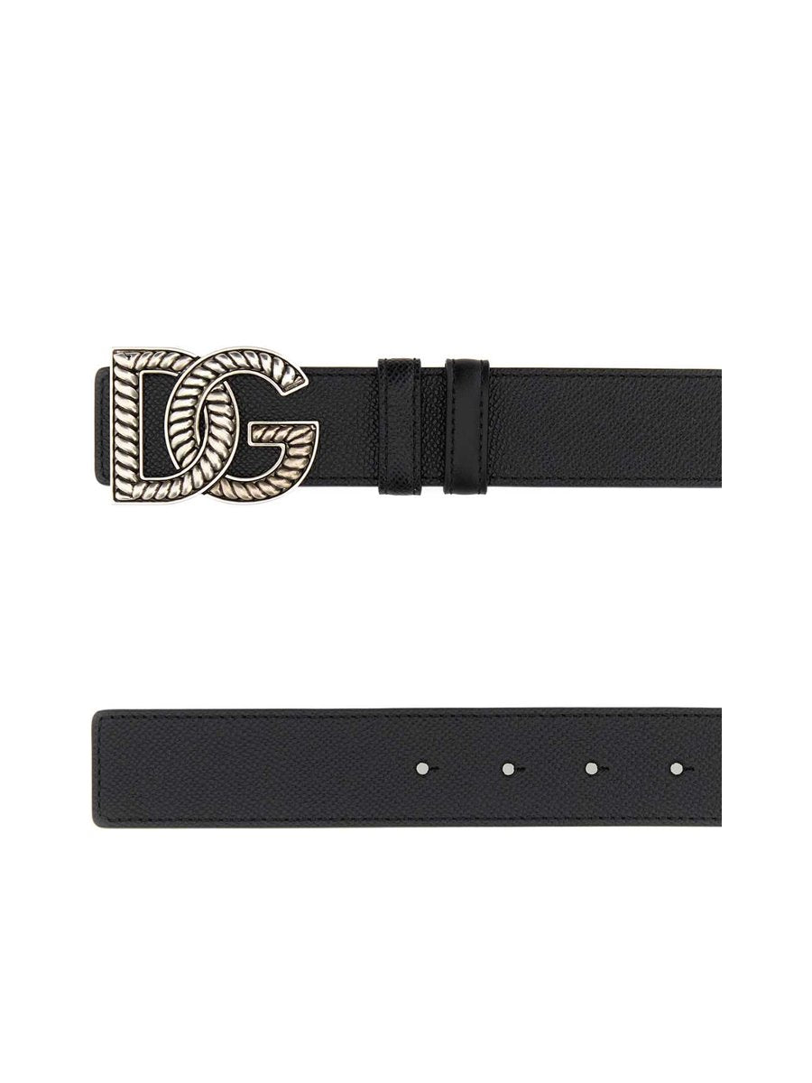 Dolce & Gabbana Belt in Black Calfskin