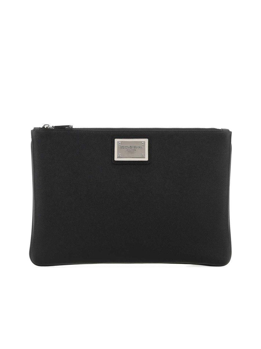 Dolce & Gabbana Bag in Black Calf Leather and Nylon