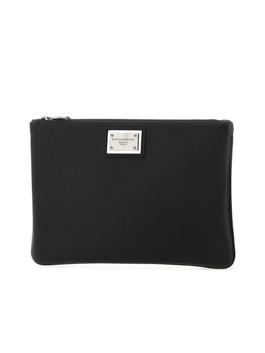 Dolce & Gabbana Bag in Black Calf Leather and Nylon
