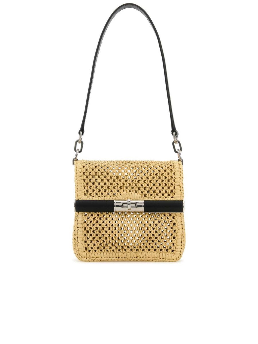 Dolce & Gabbana Woven Raffia Shoulder Bag