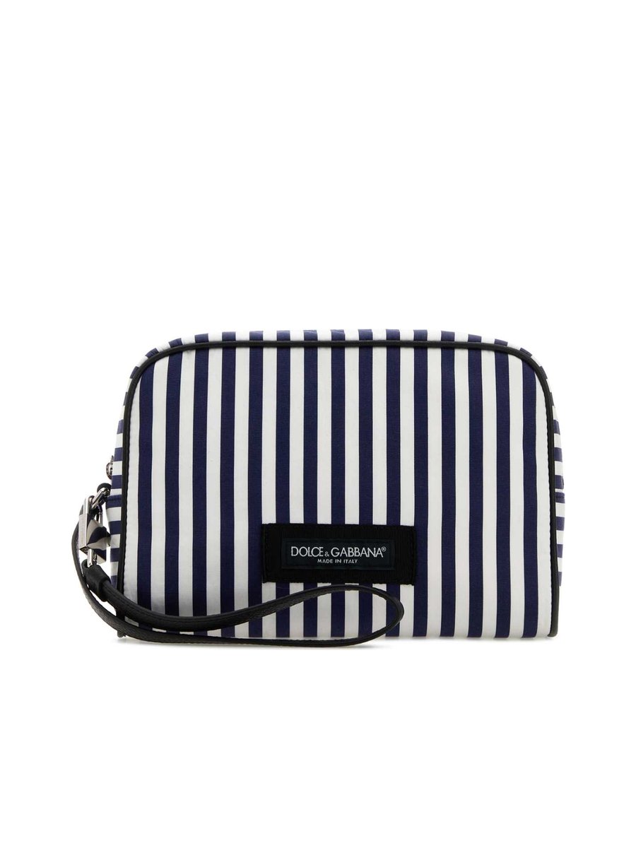 Dolce & Gabbana Striped Poplin Tote Bag