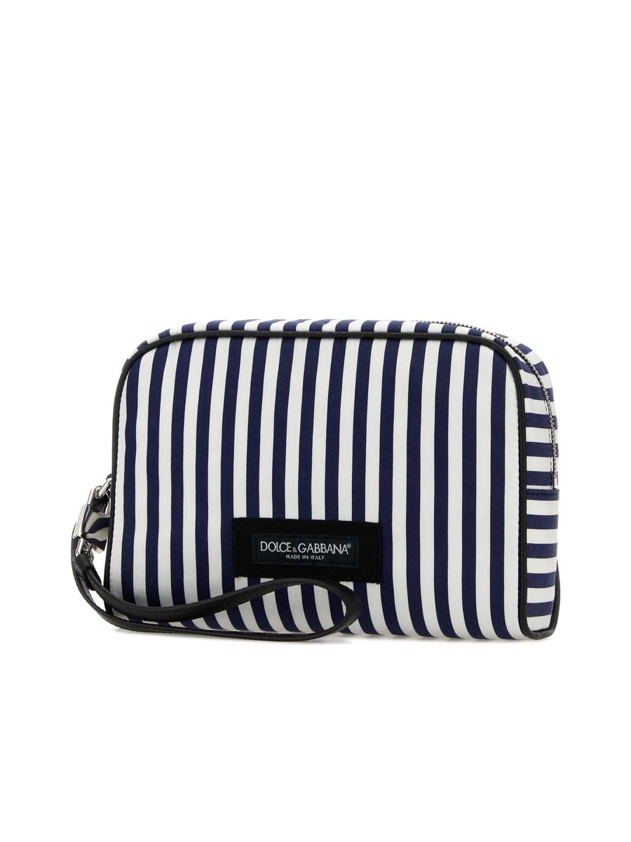 Dolce & Gabbana Striped Poplin Tote Bag
