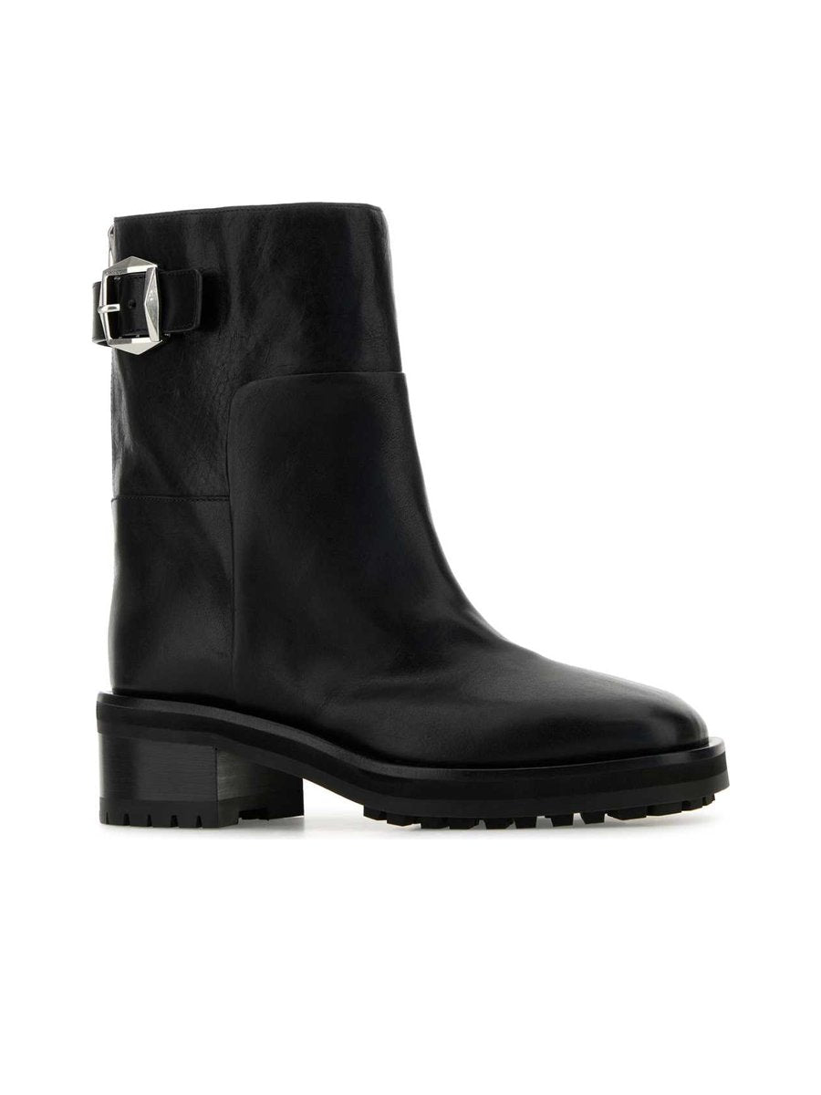 Jimmy Choo Brooklyn Ankle Boots in Black Calf Leather