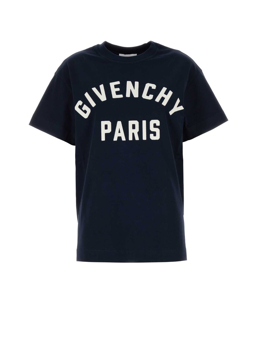 Givenchy Boxy T-Shirt in Blue Cotton