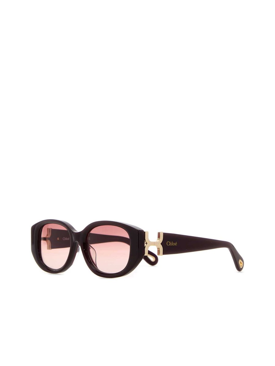 Chloé Sunglasses in Burgundy Acetate