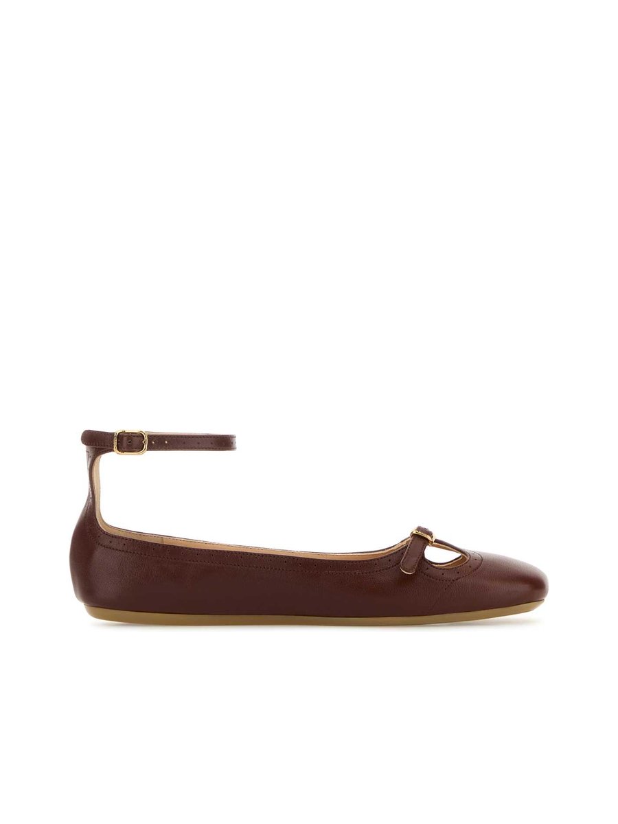 Chloé X Misty Shoes in Brown Leather
