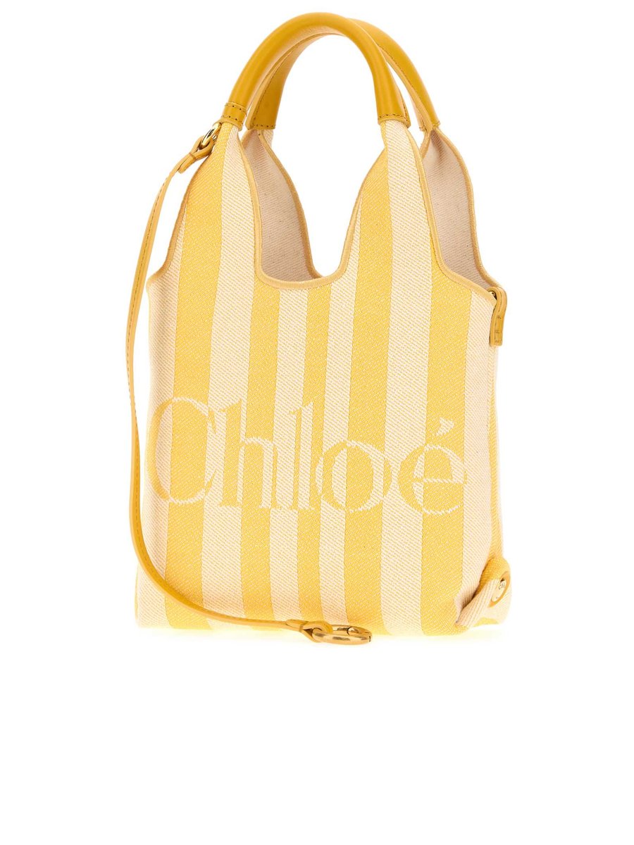 Chloé Mini Stripy Tote Bag in Jacquard