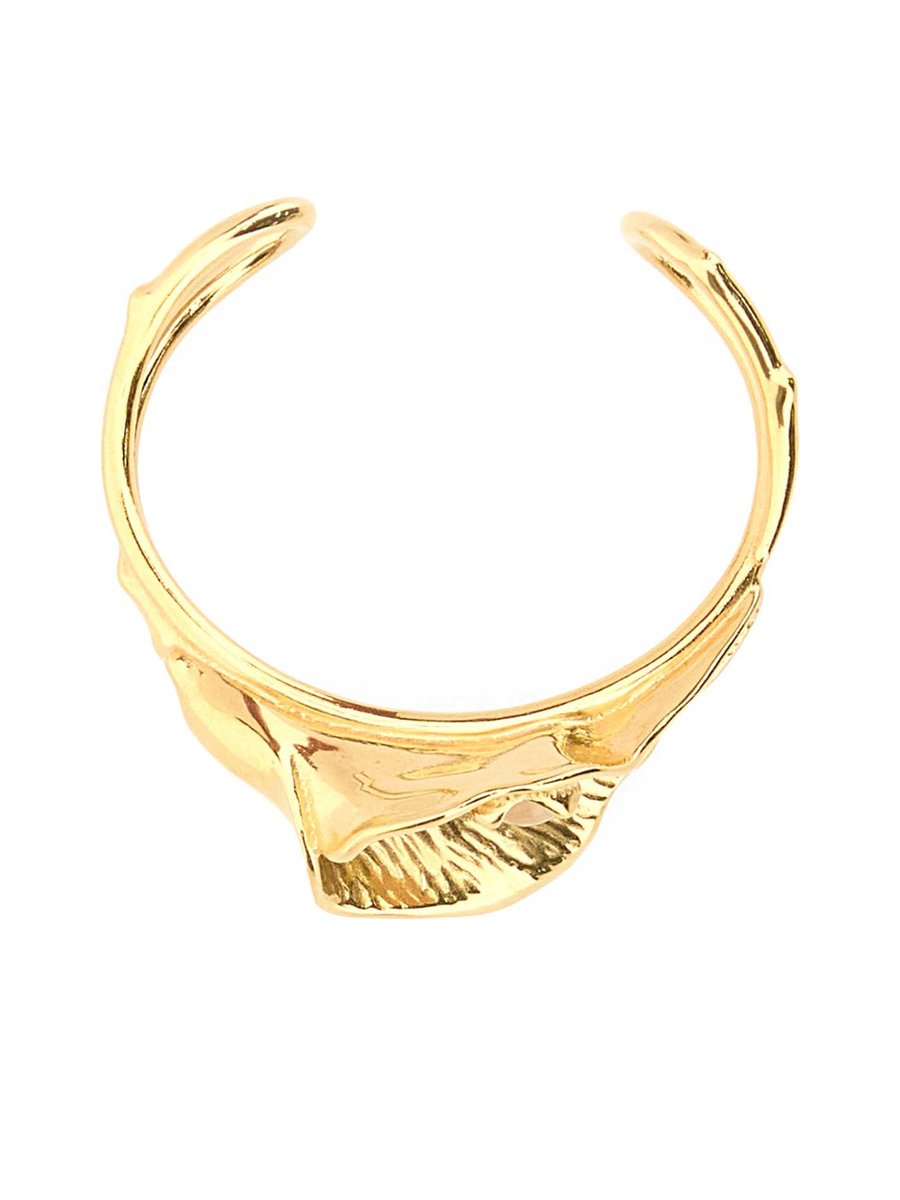 Chloé Bracelet in Gold Brass and Rose Quartz