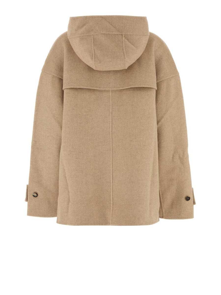 JW Anderson Oversized Peacoat in Beige Wool