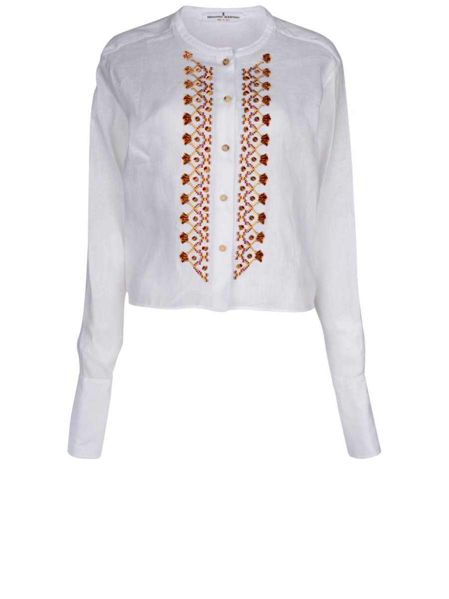 Ermanno Scervino Shirt in Bright White Wool