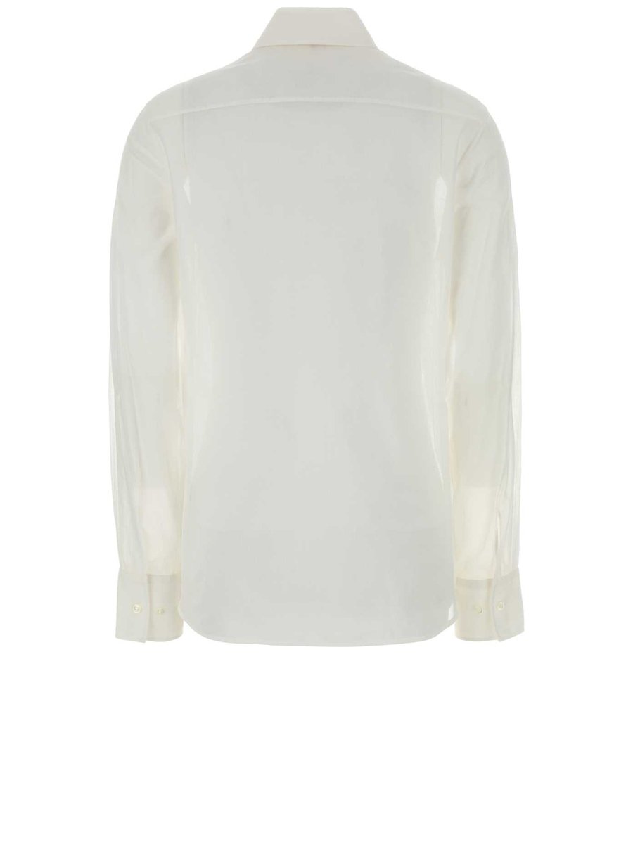 Ermanno Scervino Lace Cotton Shirt in White Cotton