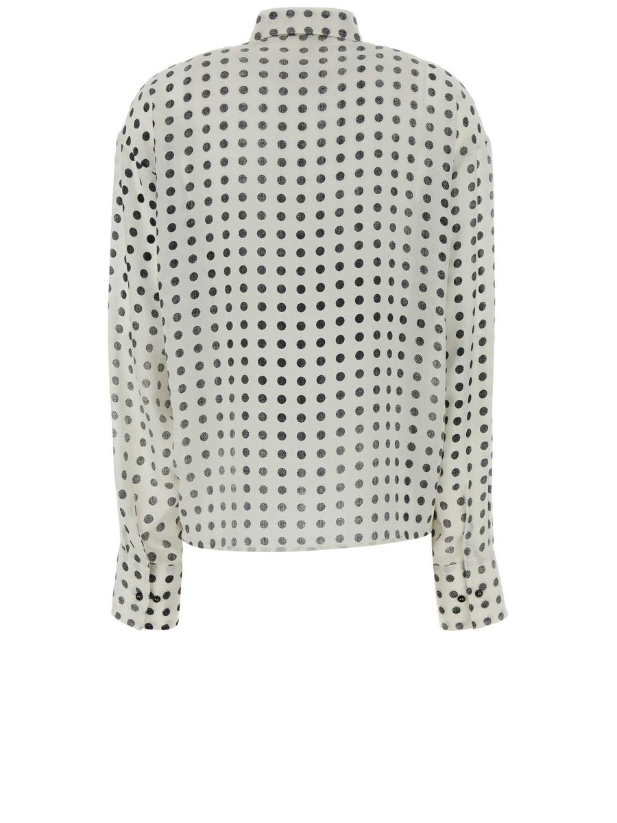 Ermanno Scervino Polka Dot Shirt in Printed Silk