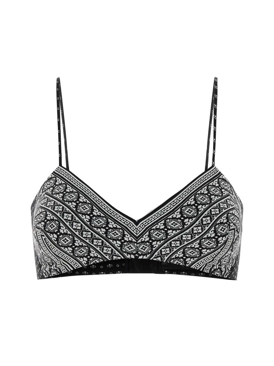 Ermanno Scervino Bra Top in Printed Silk