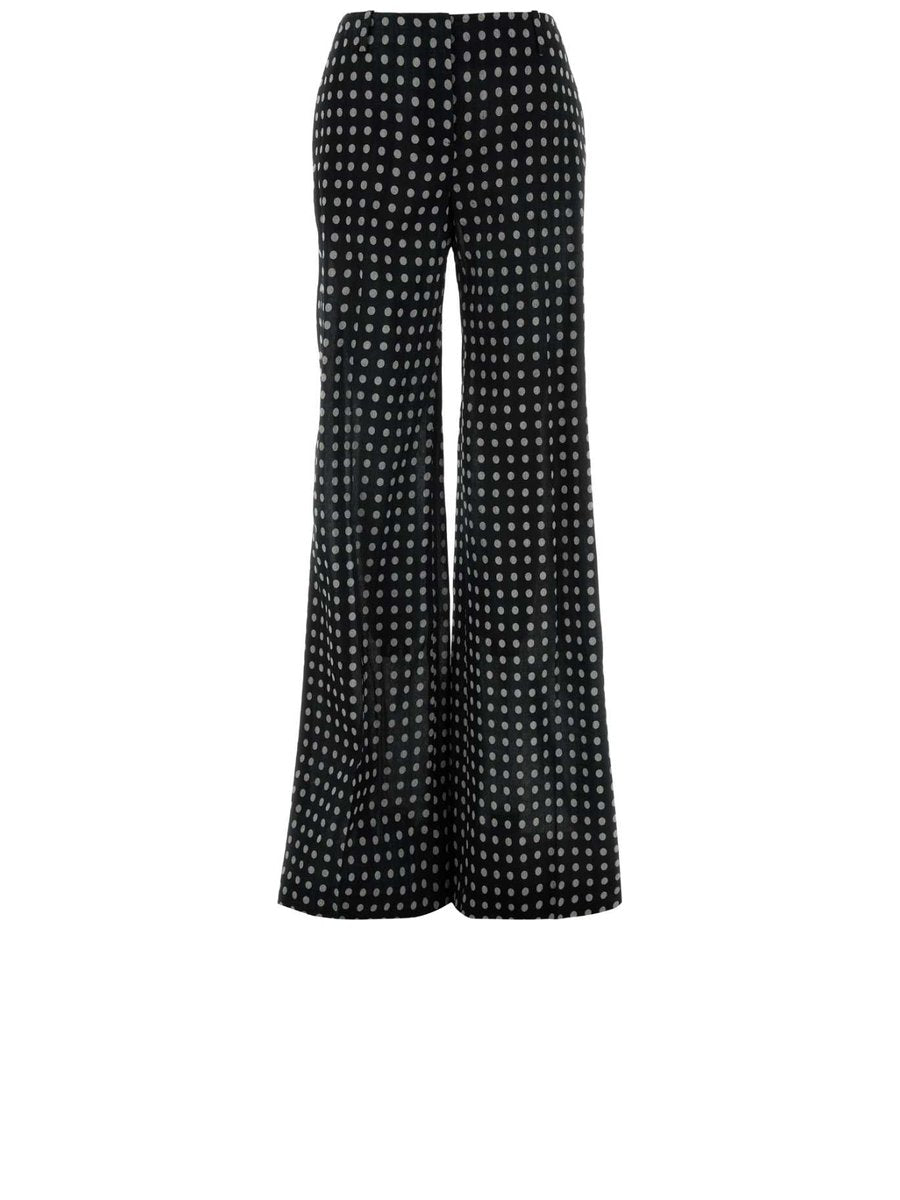 Ermanno Scervino Polka Dot Pants in Printed Silk
