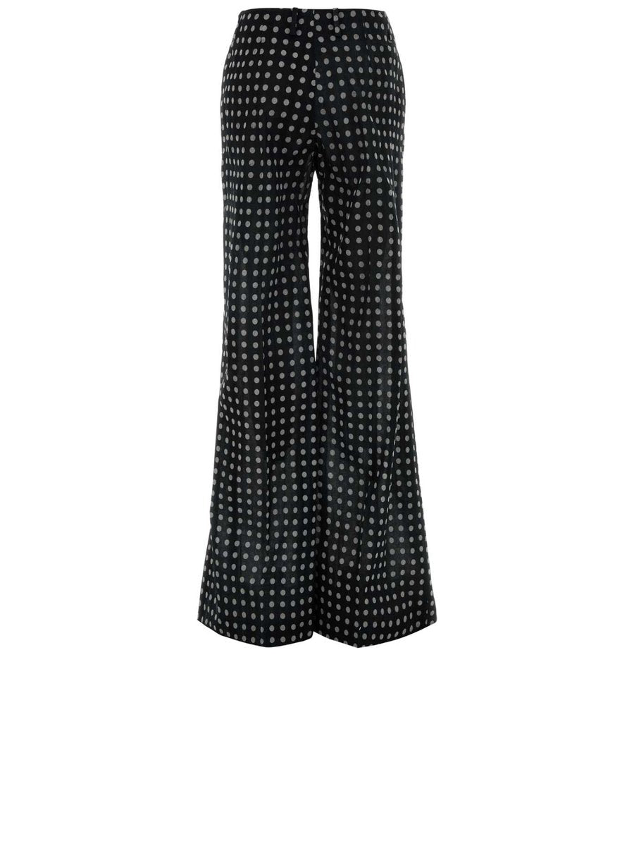 Ermanno Scervino Polka Dot Pants in Printed Silk