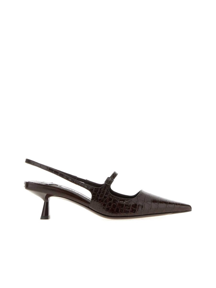 Jimmy Choo Didi 45 Ballet Flats in Brown Leather