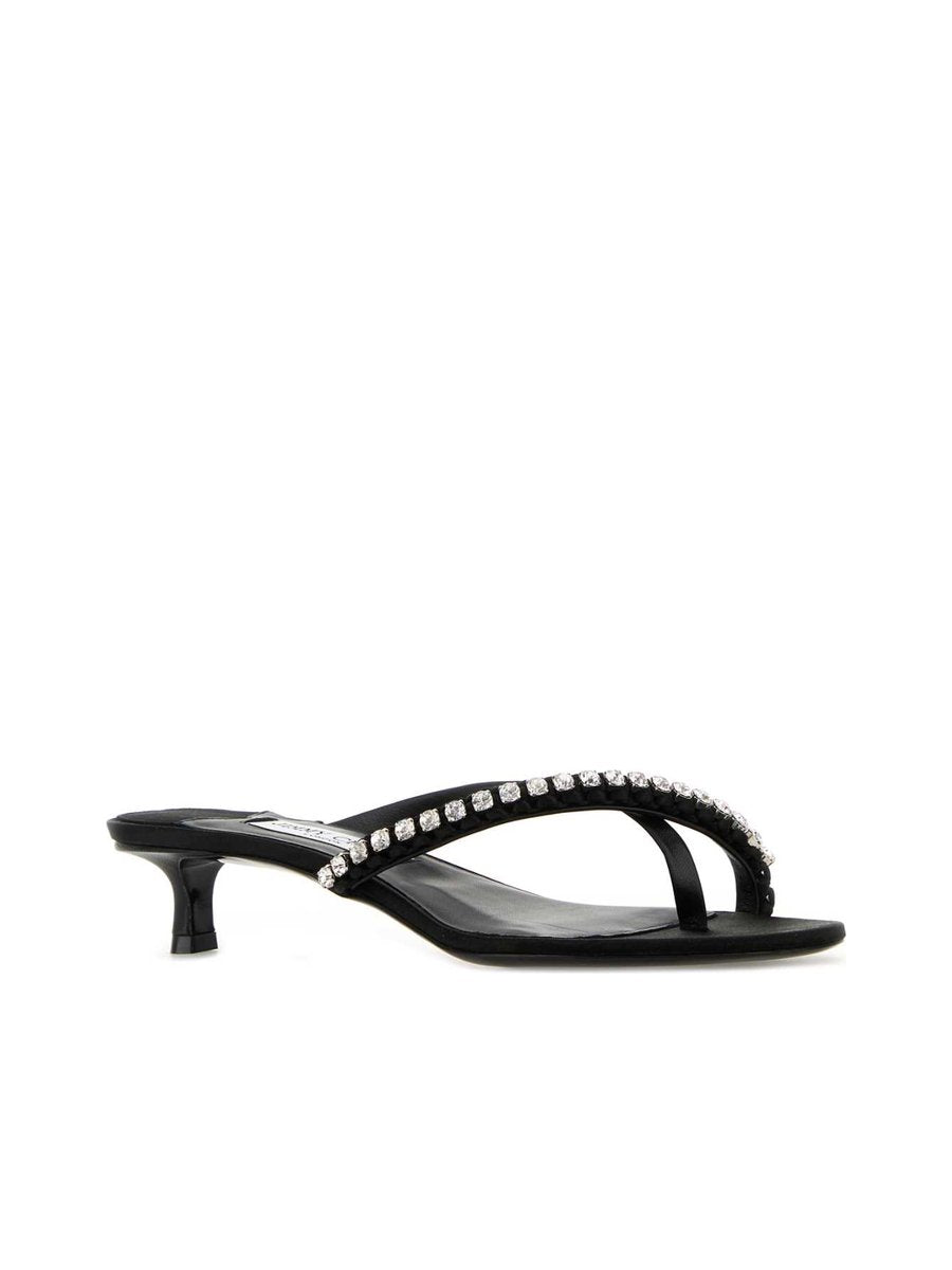 Jimmy Choo Dila Flats in Black Nappa Leather