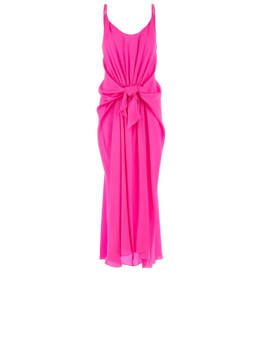 JW Anderson Waist Knot Dress in Pink Silk