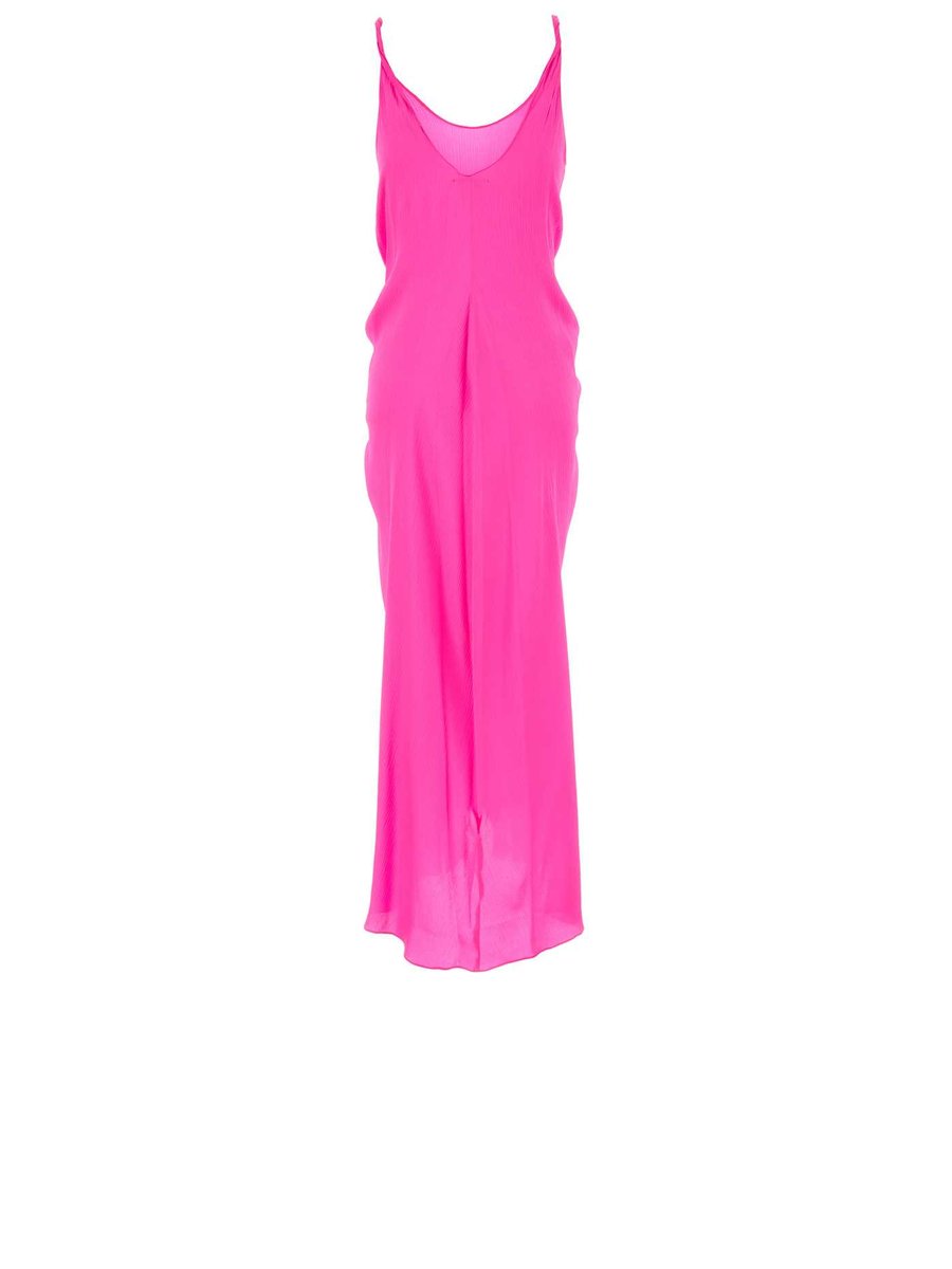 JW Anderson Waist Knot Dress in Pink Silk