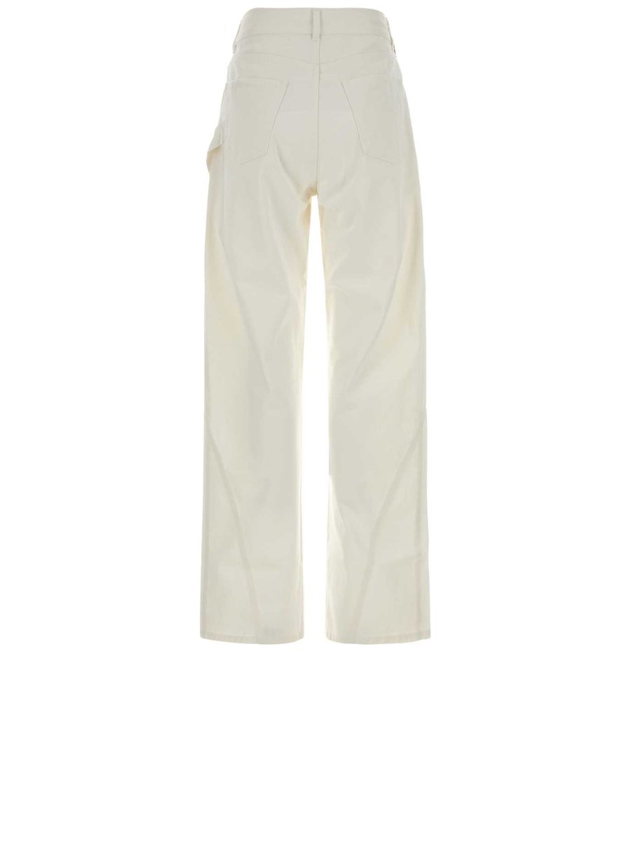 JW Anderson Twisted Workwear Jeans in White Cotton