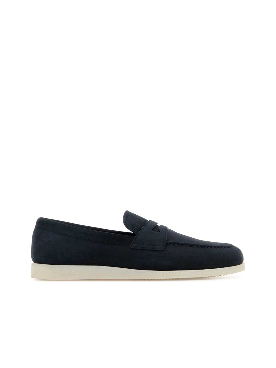 Church's Portsmouth Lace-Up Shoes in Blue Calfskin