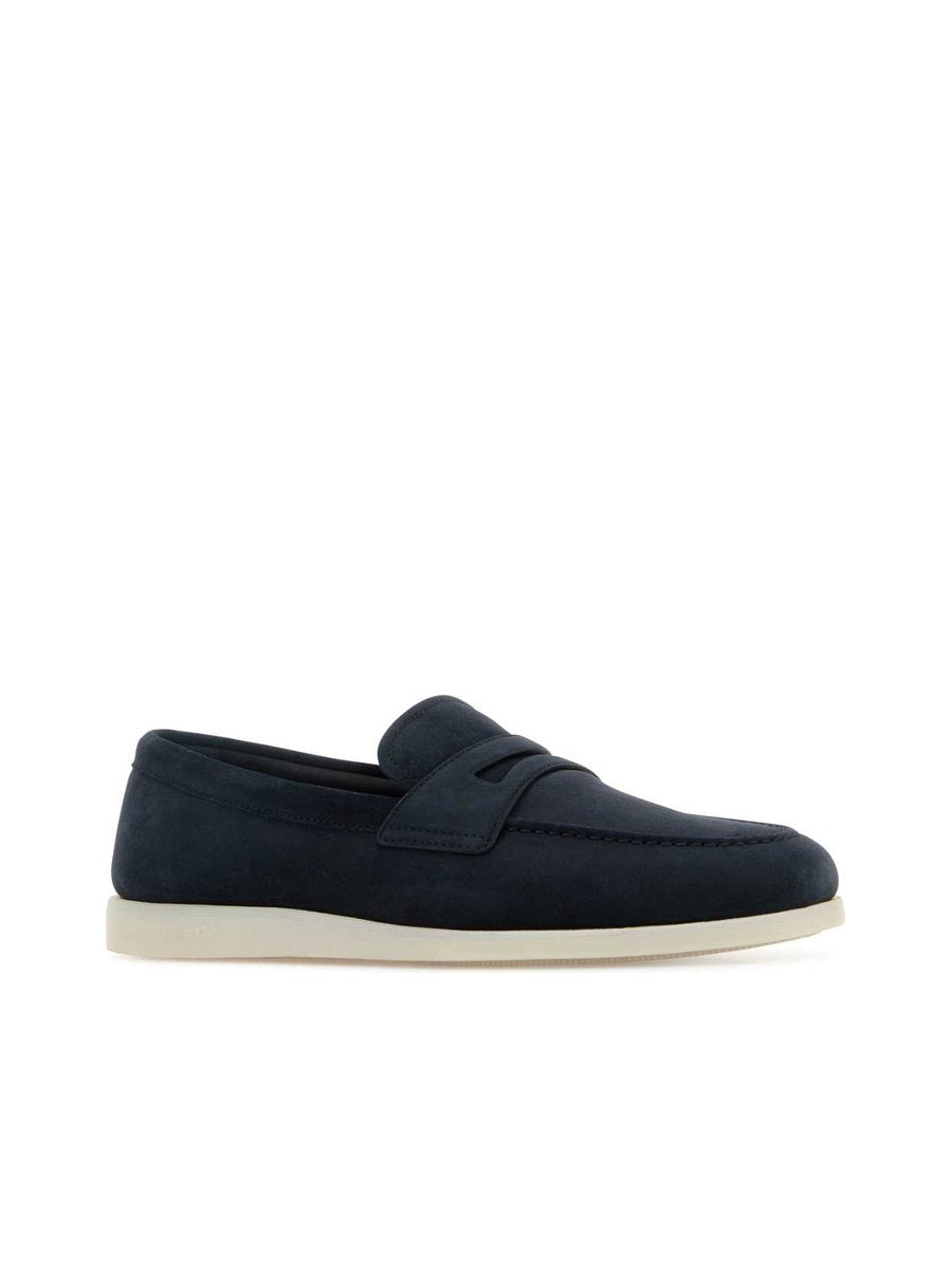 Church's Portsmouth Lace-Up Shoes in Blue Calfskin