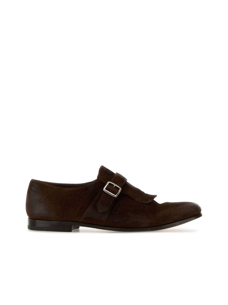 Church's Shanghai Laser Shoes in Brown Suede