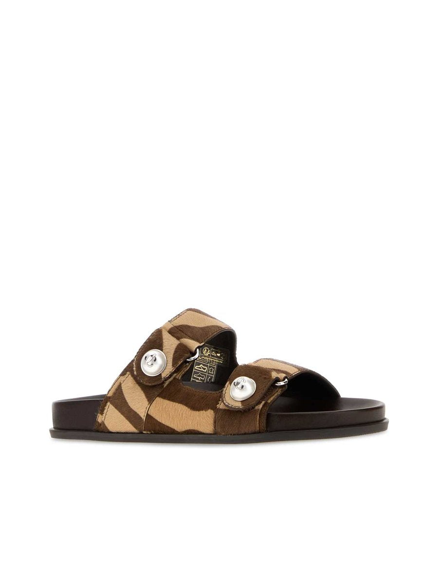 Jimmy Choo Fayence Sandals in Animal Print Leather