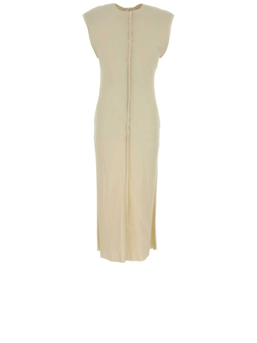 Ami Long Dress in Yellow Viscose
