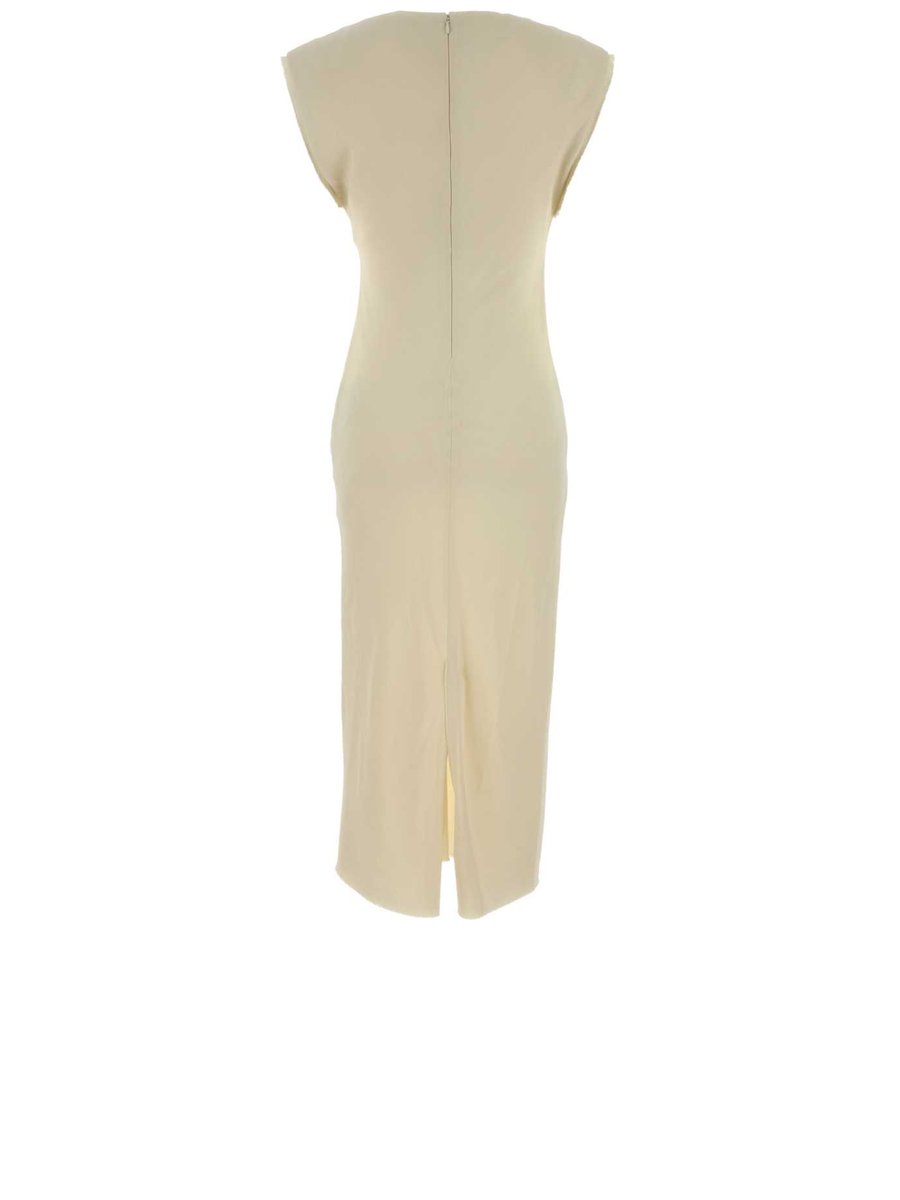 Ami Long Dress in Yellow Viscose