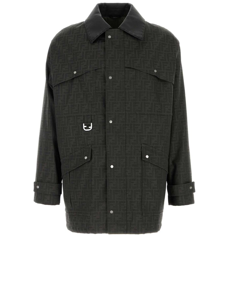 Fendi Coach Jacket in Printed Polyester-Cotton