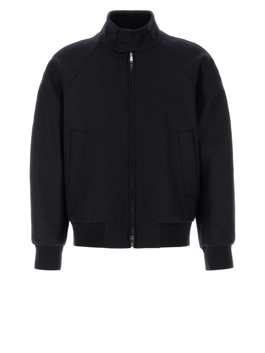 Fendi FF Embossed Sweater in Blue Cashmere
