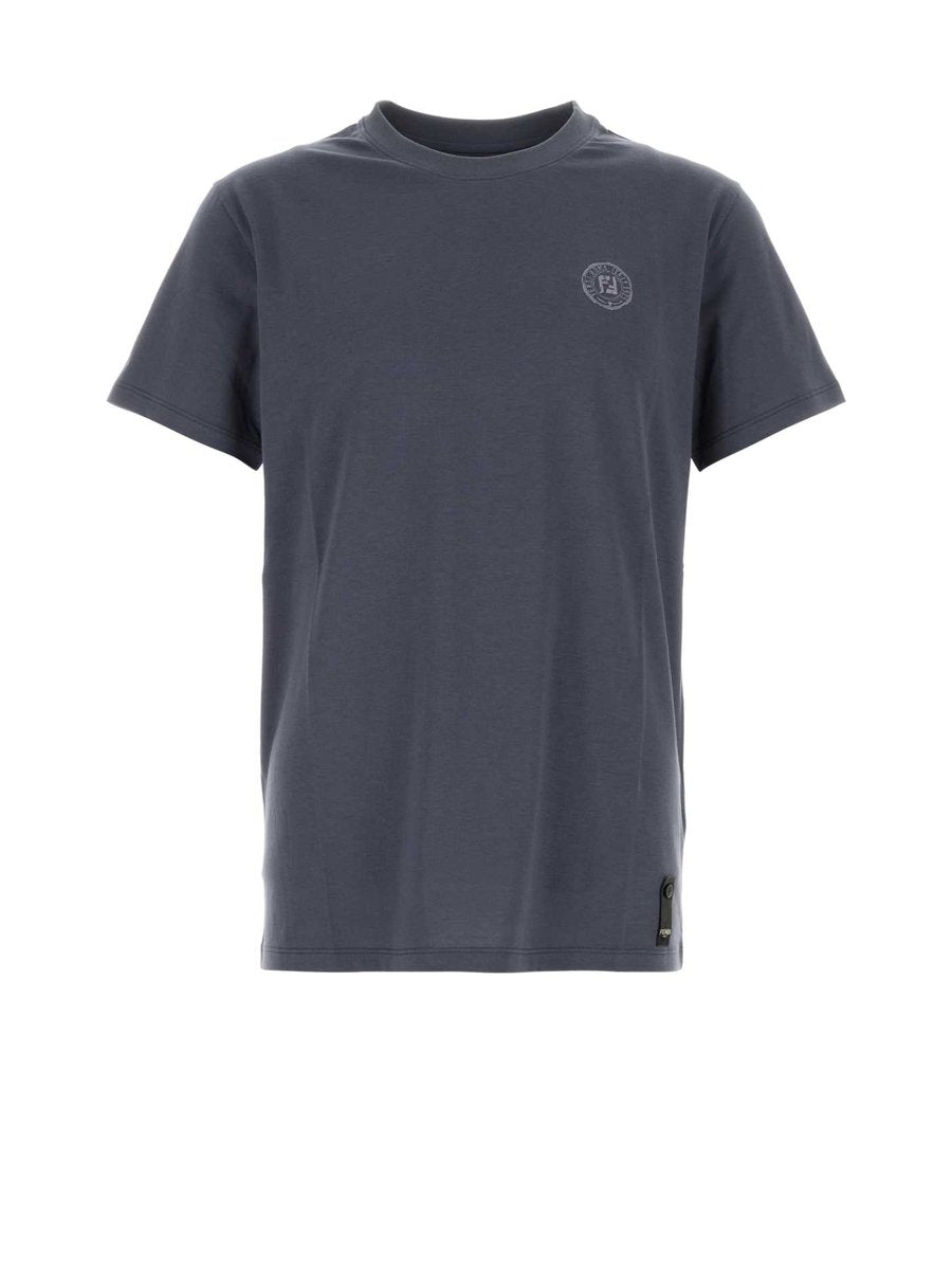 Fendi T-Shirt in Blue Cotton