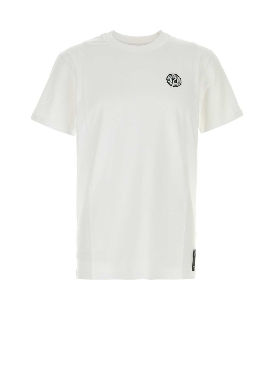 Fendi T-Shirt in White Cotton