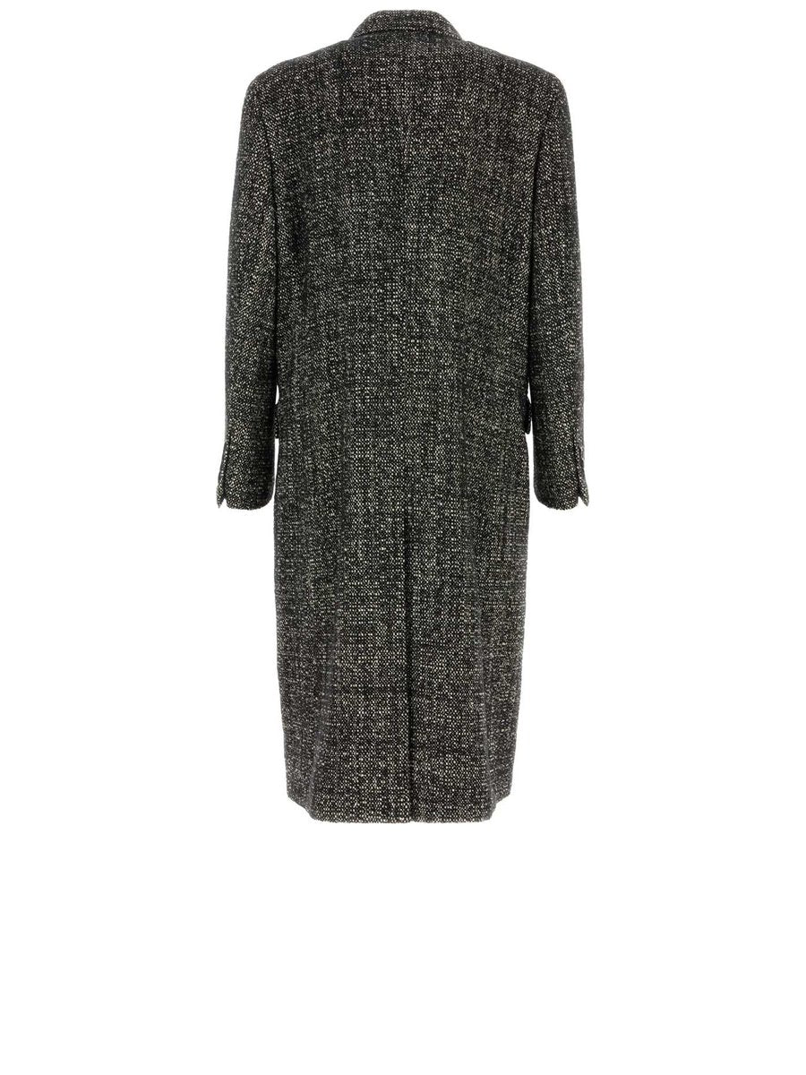 Dolce & Gabbana Coat in Multicoloured Virgin Wool