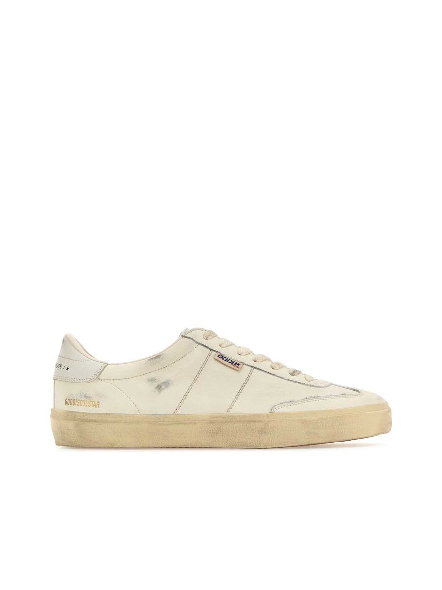 Golden Goose Soul Star Sneakers in White Nappa Leather