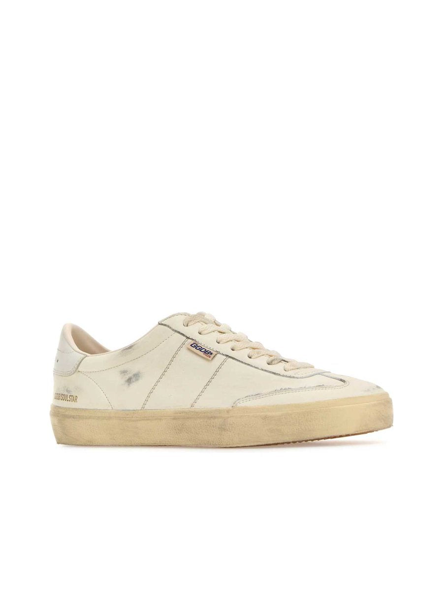 Golden Goose Soul Star Sneakers in White Nappa Leather