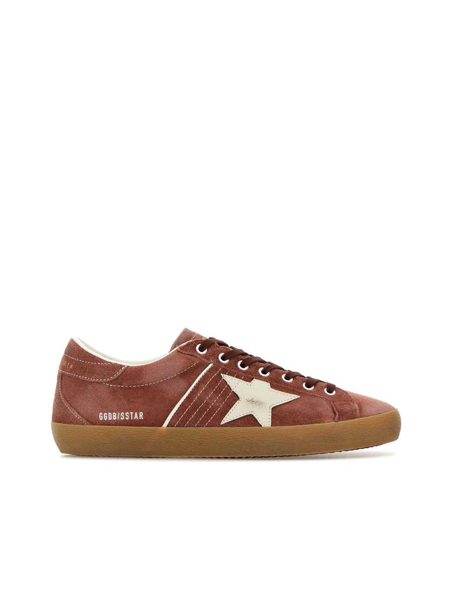 Golden Goose Super Star Sneakers in Red Waxed Suede