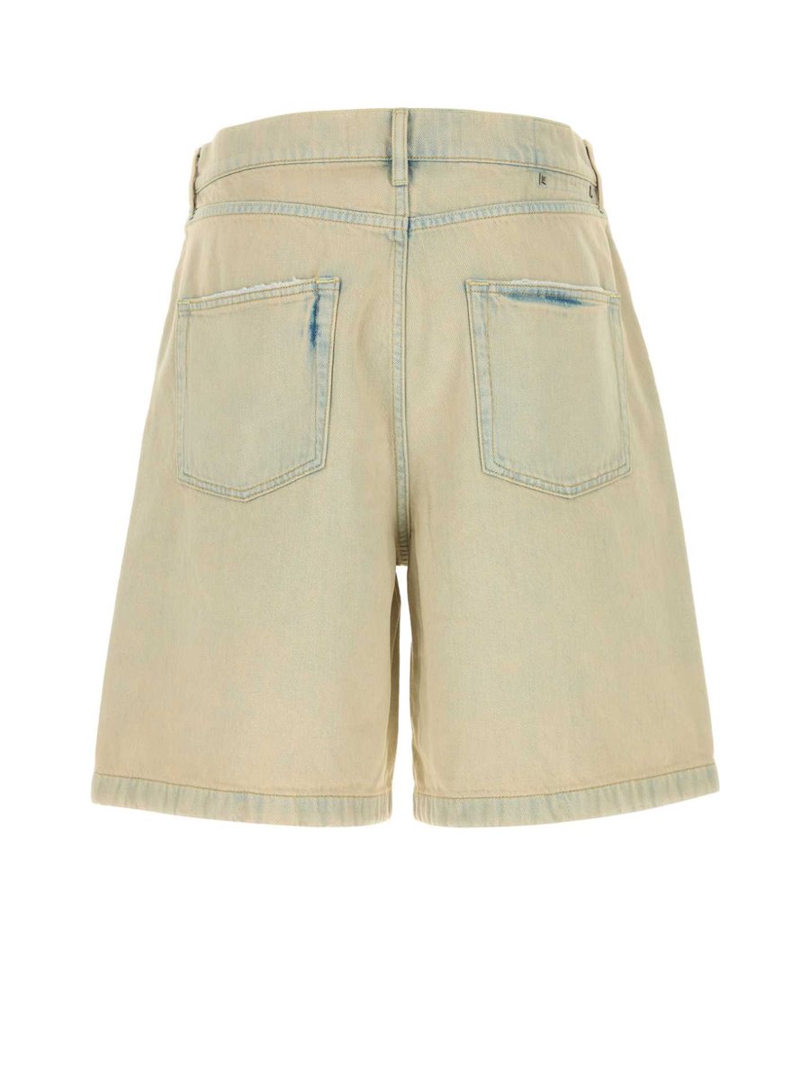 Golden Goose Journey Denim Shorts in Beige Cotton