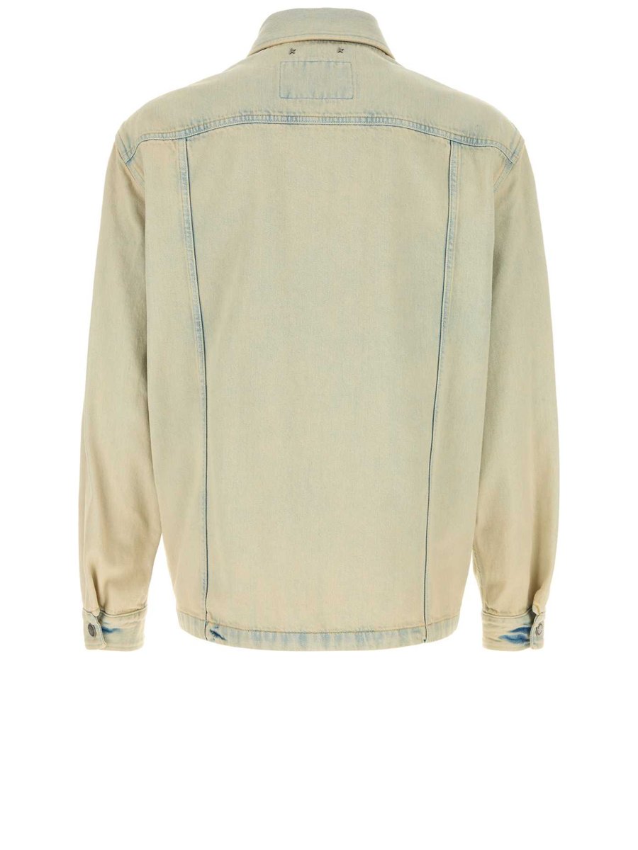 Golden Goose Journey Denim Work Jacket in Light Blue Cotton