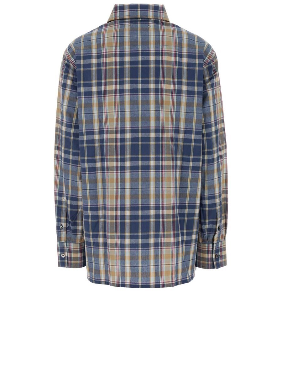 Golden Goose Journey Over Shirt in Checked Cotton