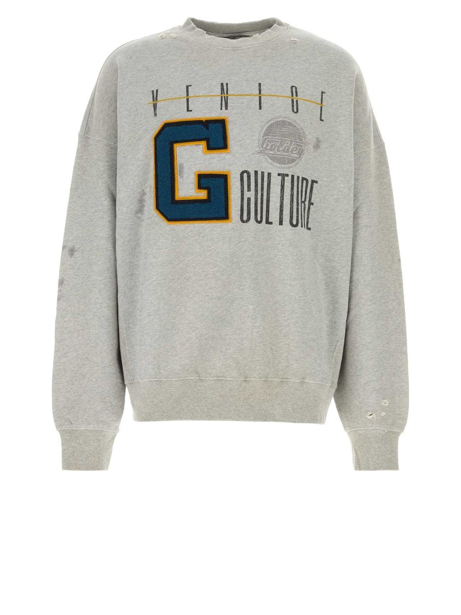 Golden Goose Journey Unisex Over Cotton Shirt in Grey Cotton