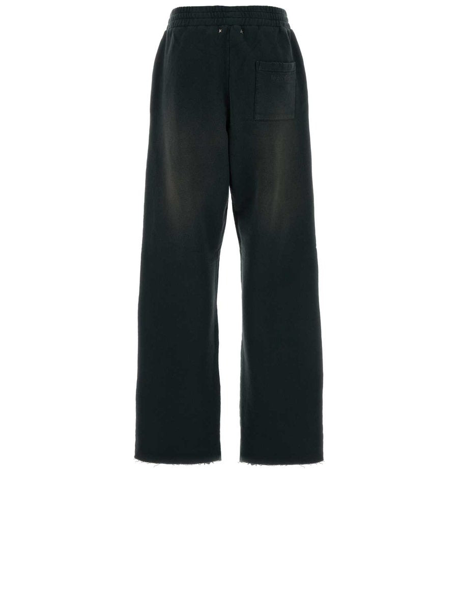 Golden Goose Journey Unisex Wide Joggers in Black Cotton