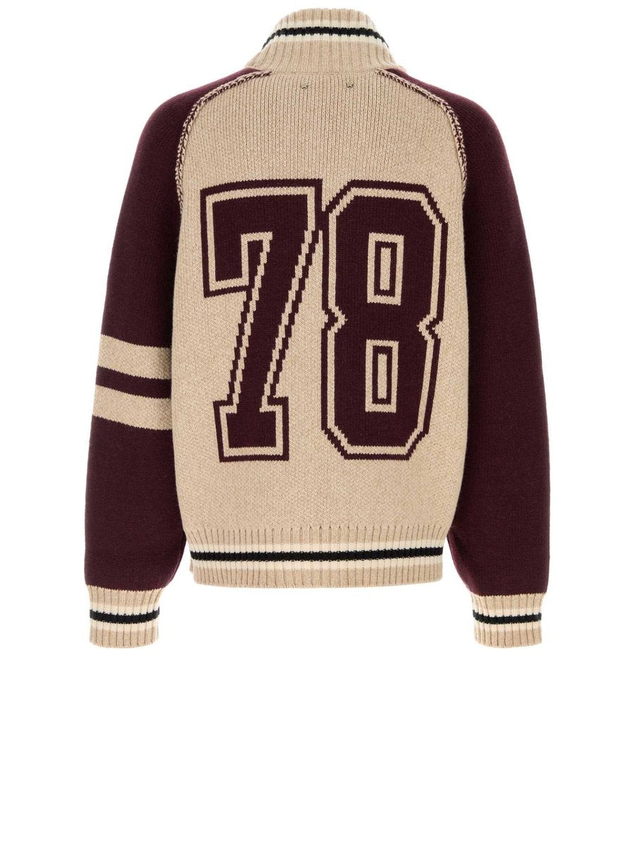 Golden Goose Journey Unisex Knit Jacket in Beige Wool Blend